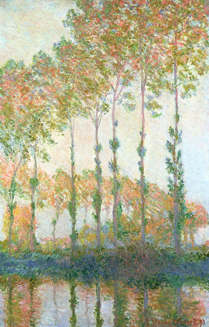 Álamos en las orillas del Epte, otoño, 1891 de Claude Monet