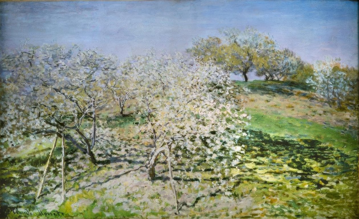 Primavera. Manzanos en flor de Claude Monet
