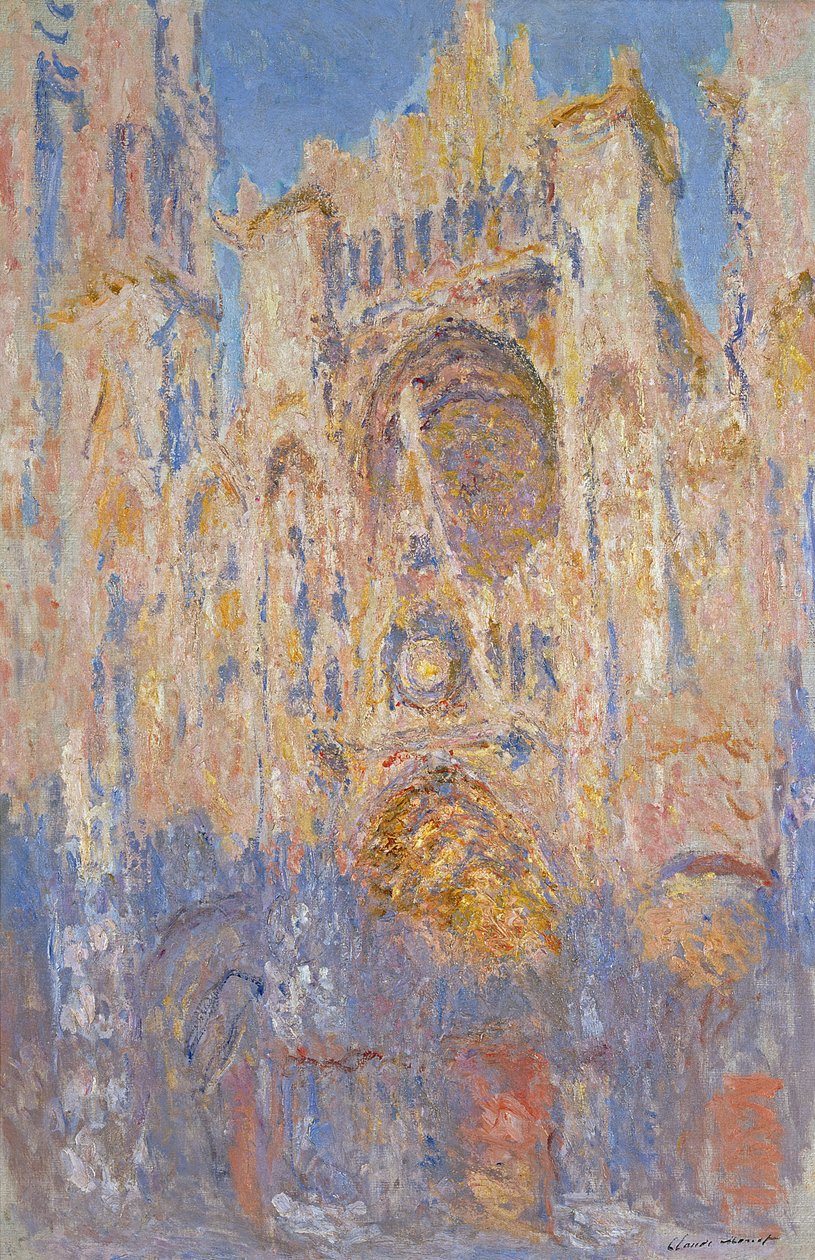 Catedral de Rouen, Efectos de la Luz del Sol, Atardecer de Claude Monet