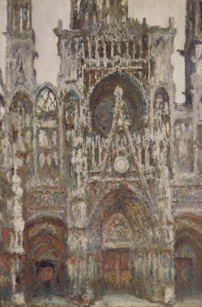 Catedral de Rouen, tarde, armonía en marrón, 1894 de Claude Monet