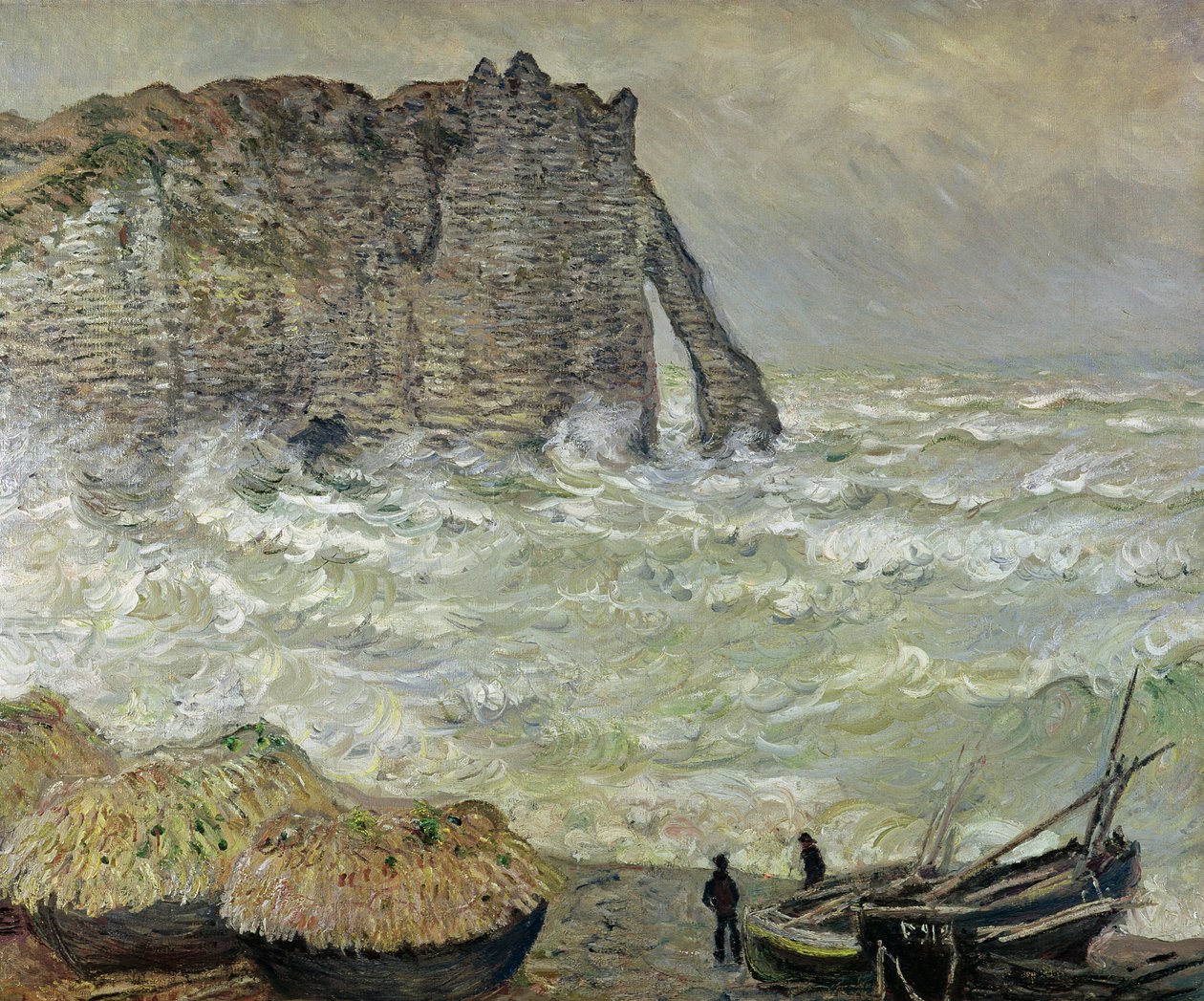 Mar agitado en Etretat, 1883 de Claude Monet