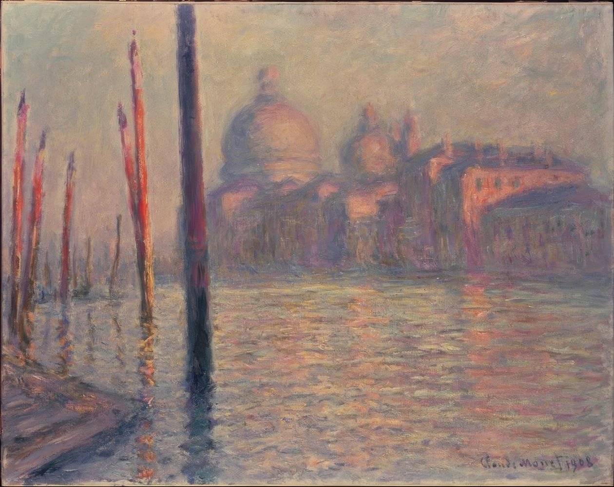 Santa Maria della Salute y el Gran Canal, Venecia de Claude Monet
