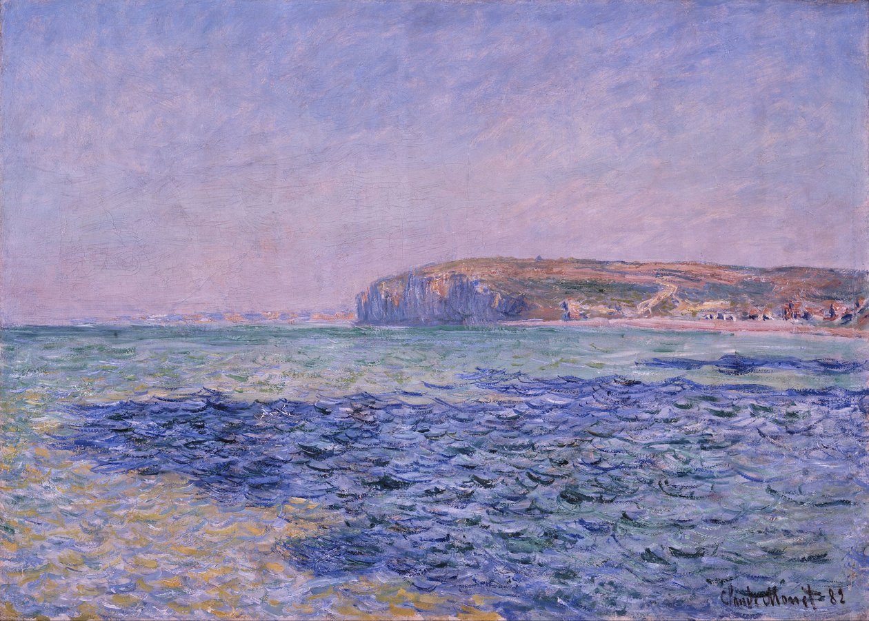 Sombras en el mar. Los acantilados en Pourville de Claude Monet