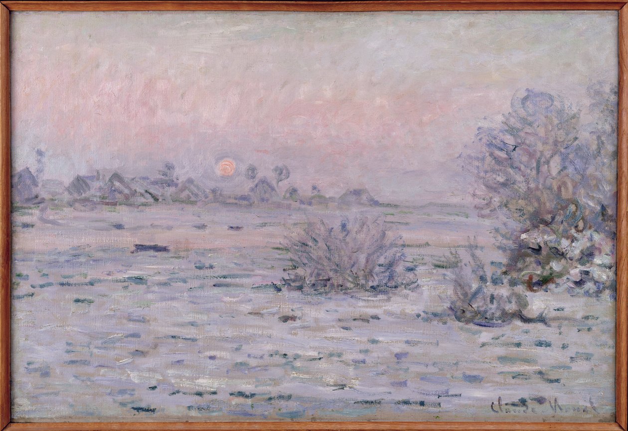 Paisaje nevado al anochecer, 1879-80 de Claude Monet