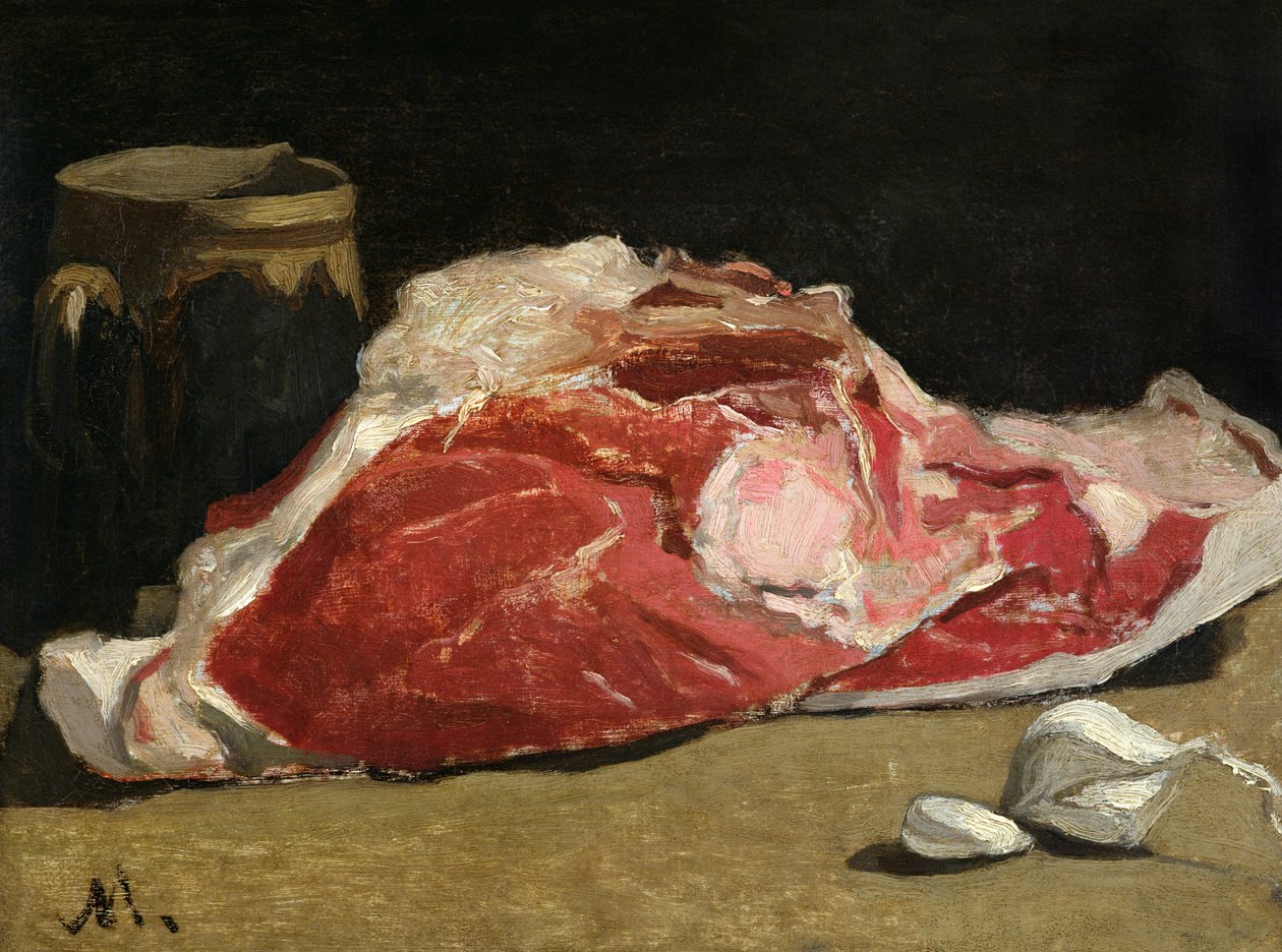 Naturaleza Muerta, el Trozo de Carne, 1864 de Claude Monet