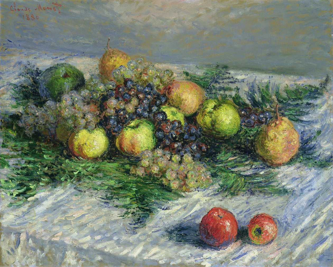 Naturaleza muerta con peras y uvas, 1880 de Claude Monet