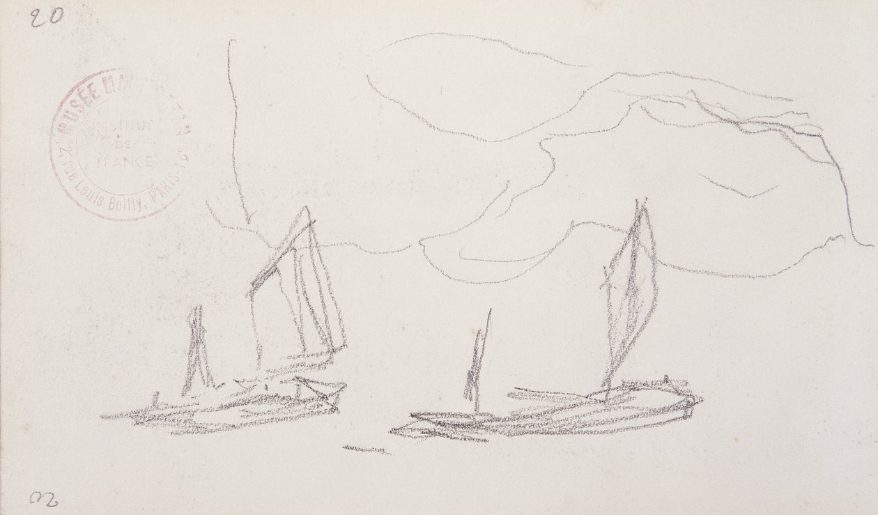 Estudio para la serie de Londres, Barcos en el Támesis de Claude Monet