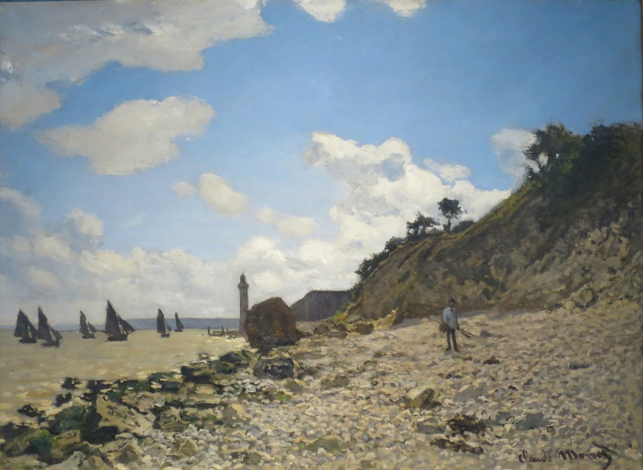 La playa en Honfleur de Claude Monet