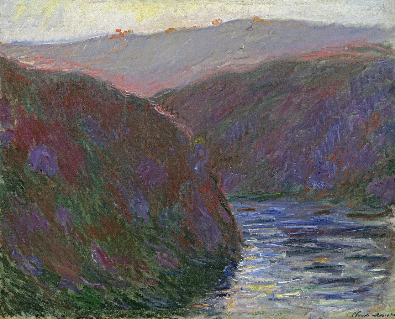El Valle de Creuse, Efecto de la Tarde, 1889 de Claude Monet