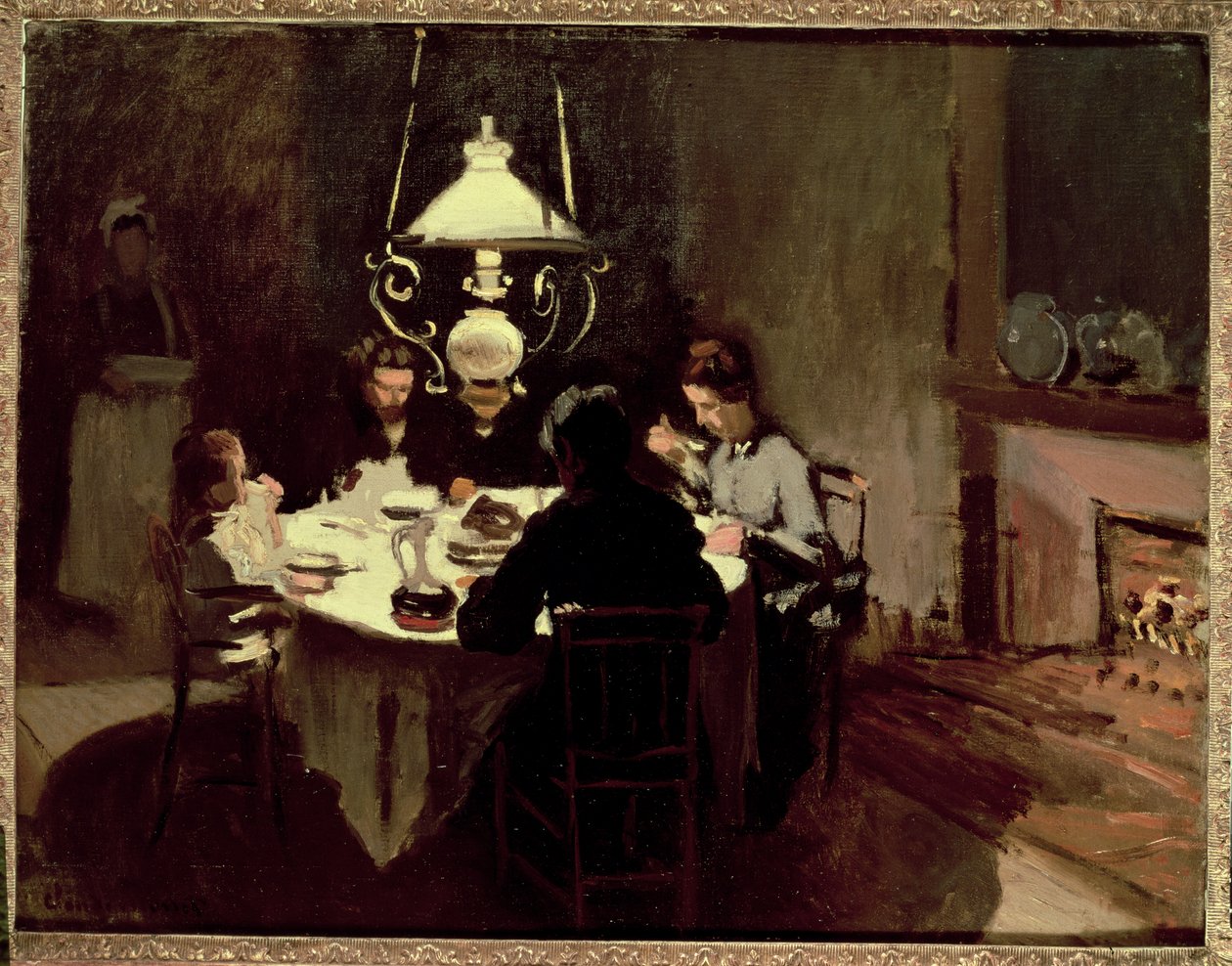 La cena, 1868-9 de Claude Monet