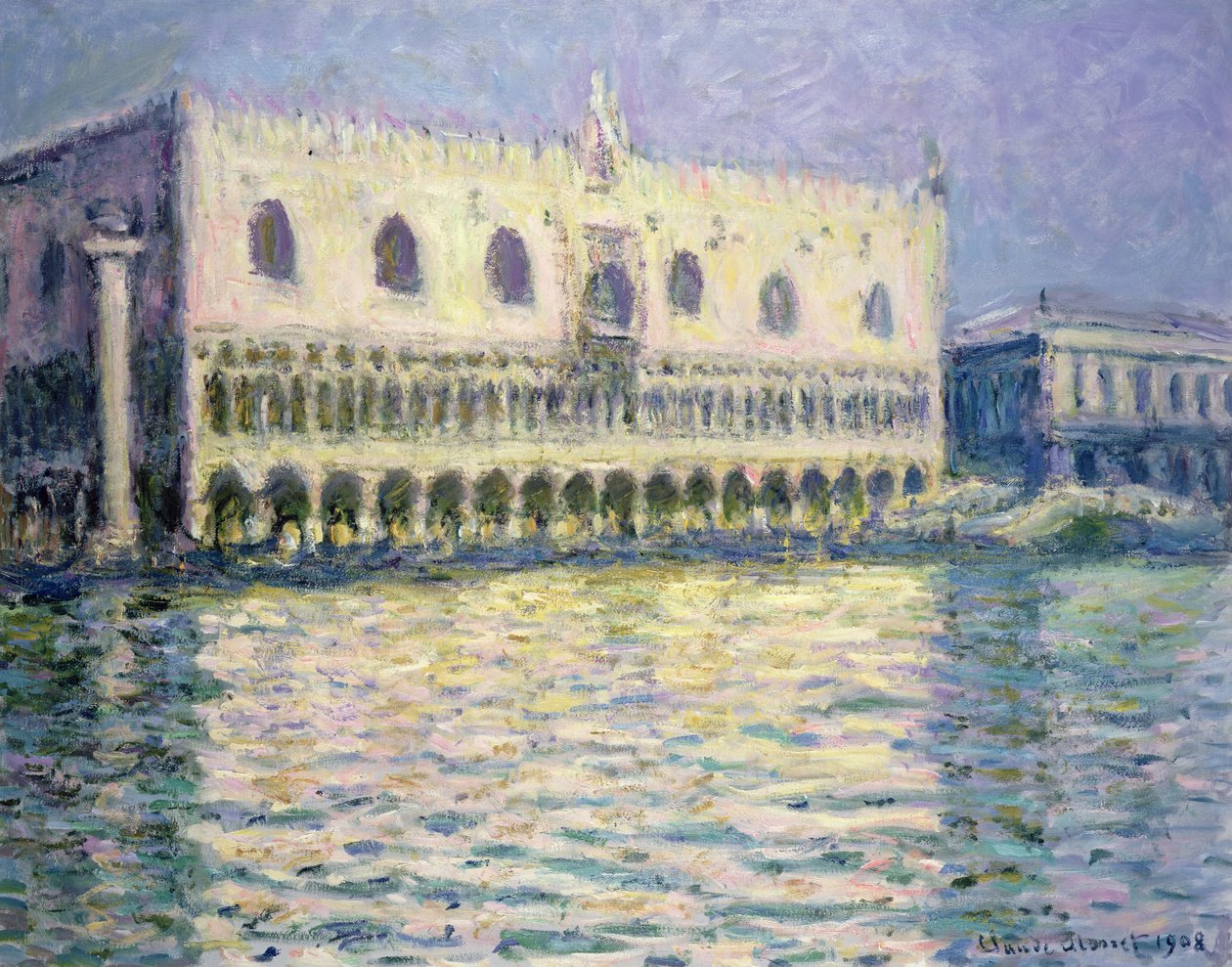 El Palacio Ducal, Venecia, 1908 de Claude Monet