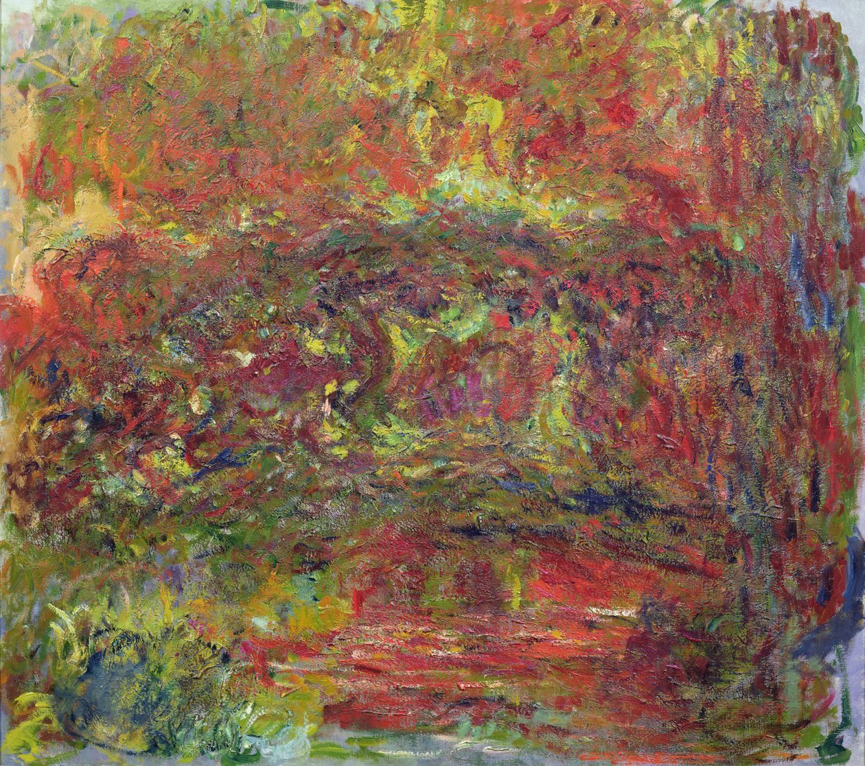 El Puente Japonés, 1918-24 (detalle) de Claude Monet