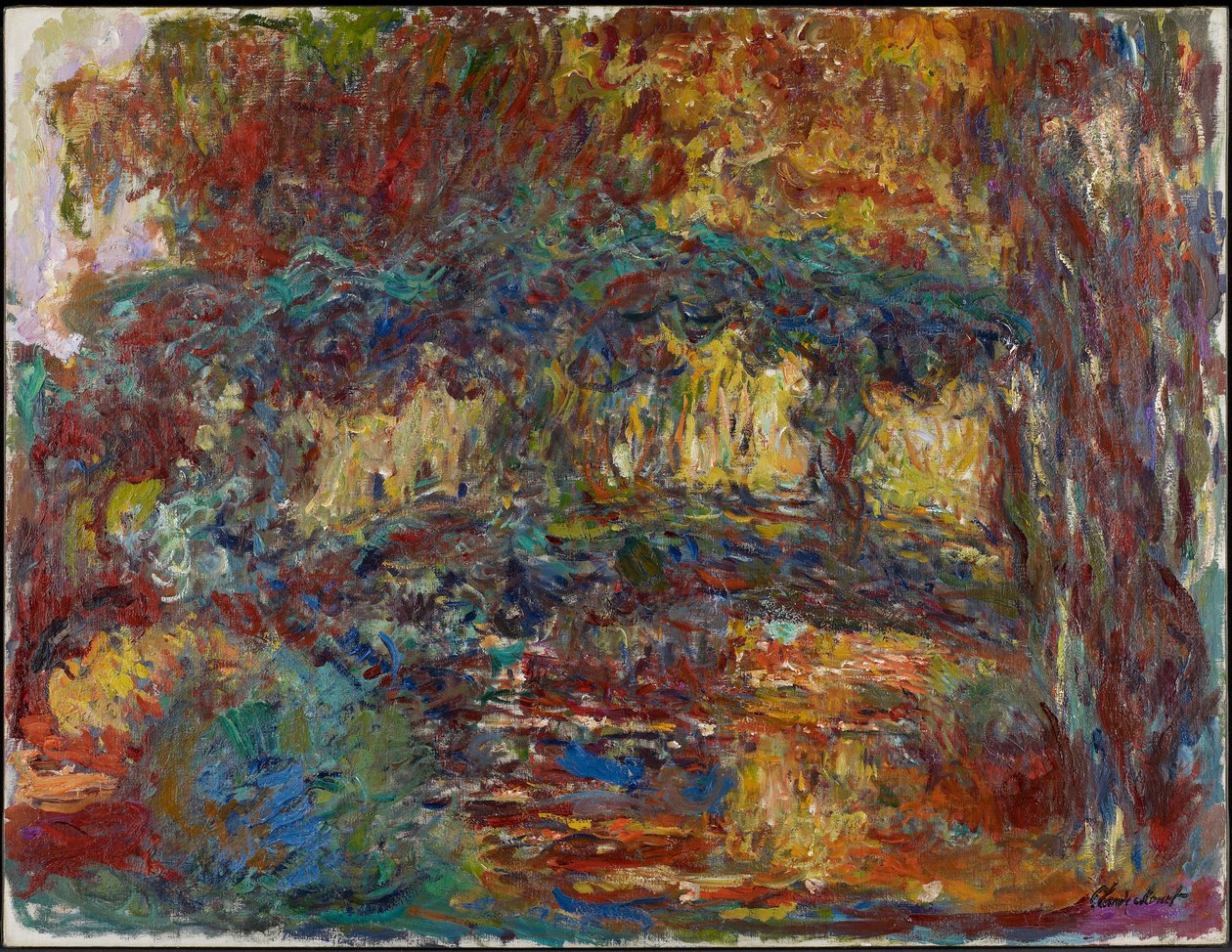 El puente japonés, c.1923-25 de Claude Monet