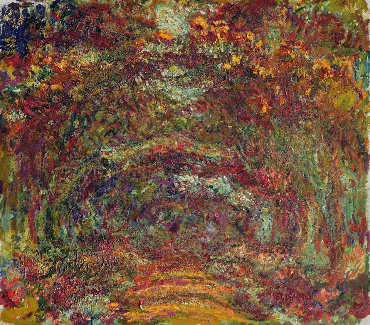 El camino de las rosas, Giverny, 1920-22 de Claude Monet