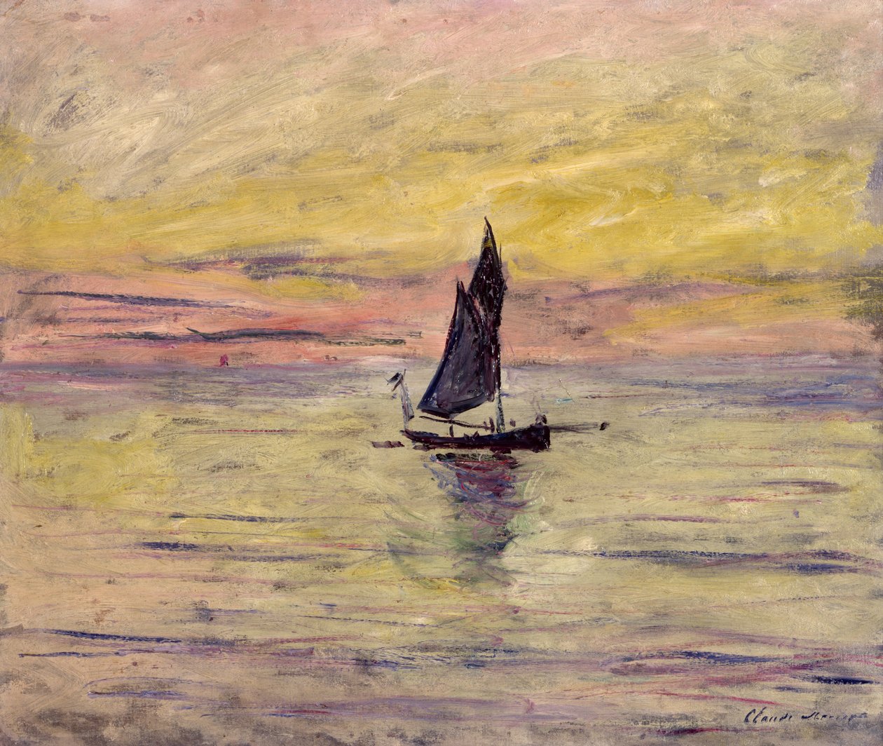 El barco de vela, efecto de la tarde, 1885 de Claude Monet