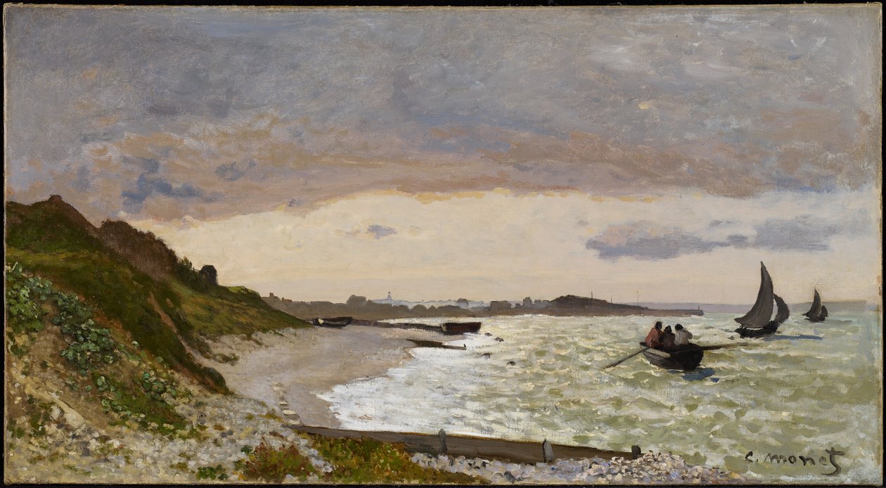 La Orilla del Mar en Sainte-Adresse, 1864 de Claude Monet