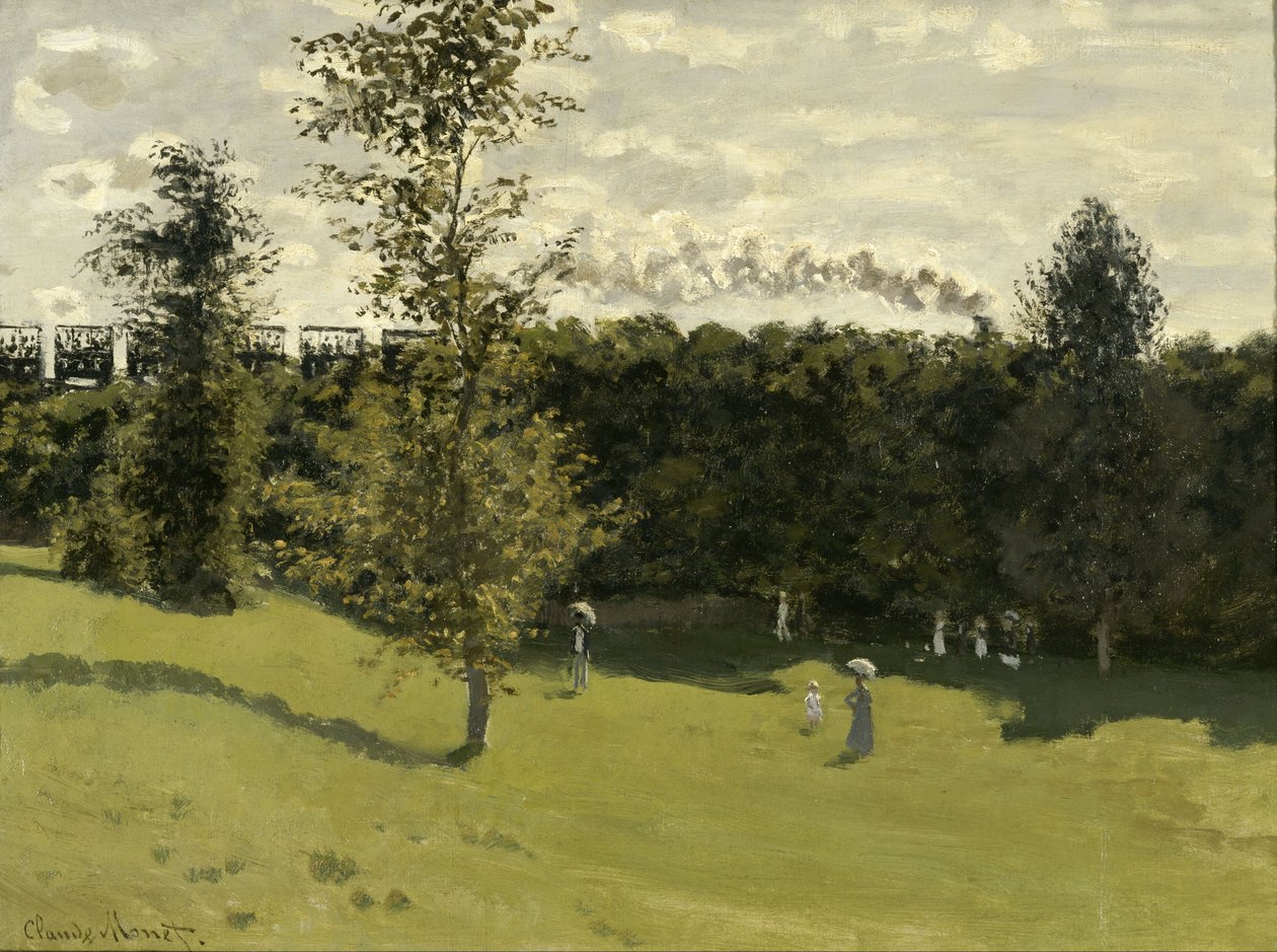 Tren en el campo de Claude Monet