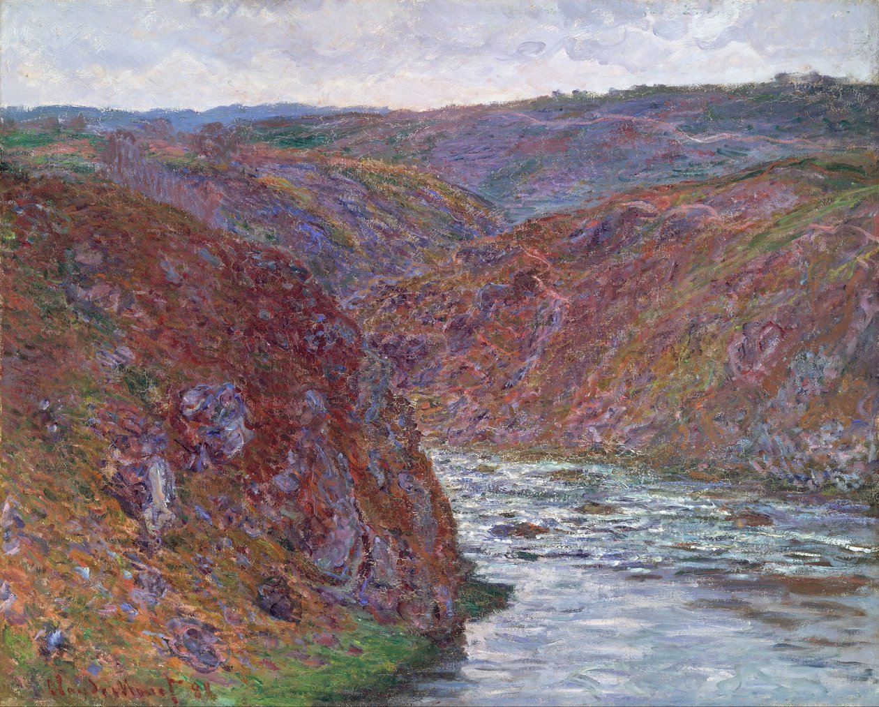Valle del Creuse (Día gris) de Claude Monet
