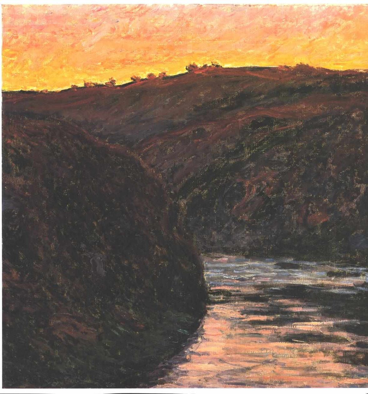 Valle del Creuse al atardecer de Claude Monet