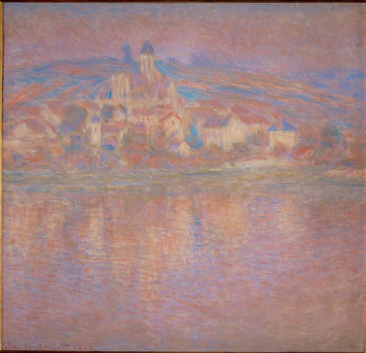 Vetheuil, puesta de sol de Claude Monet