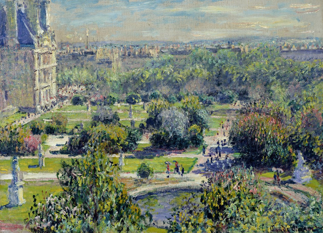 Vista de los Jardines de las Tullerías, París, 1876 de Claude Monet
