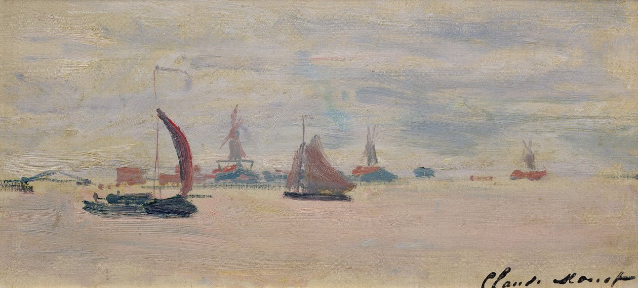 Vista del Voorzaan, 1871 de Claude Monet