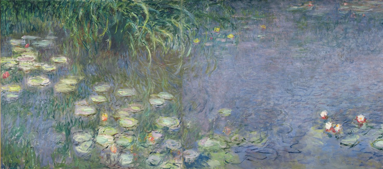 Nenúfares: Mañana, 1914-18 (sección izquierda) de Claude Monet
