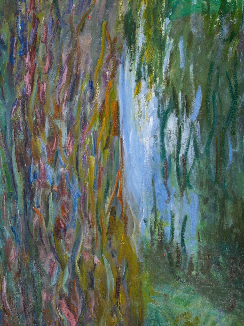 Sauce Llorón y el Estanque de Nenúfares, 1916-19 (detalle) de Claude Monet