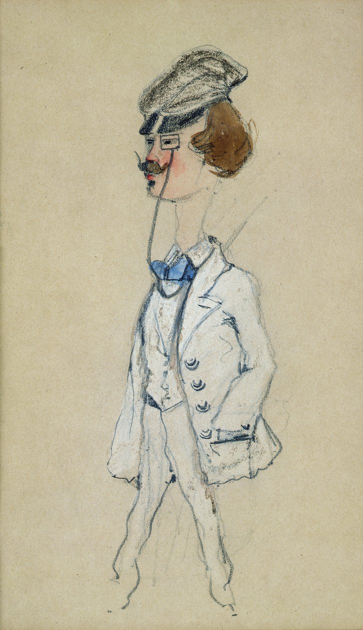 Joven con monóculo, 1857 de Claude Monet