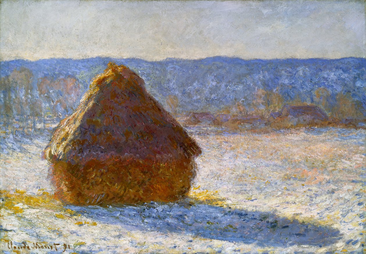 Almiar en la nieve de la mañana de Claude Monet