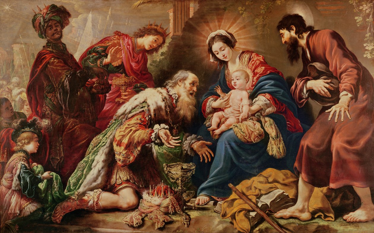 Adoración de los Magos de Claude Vignon