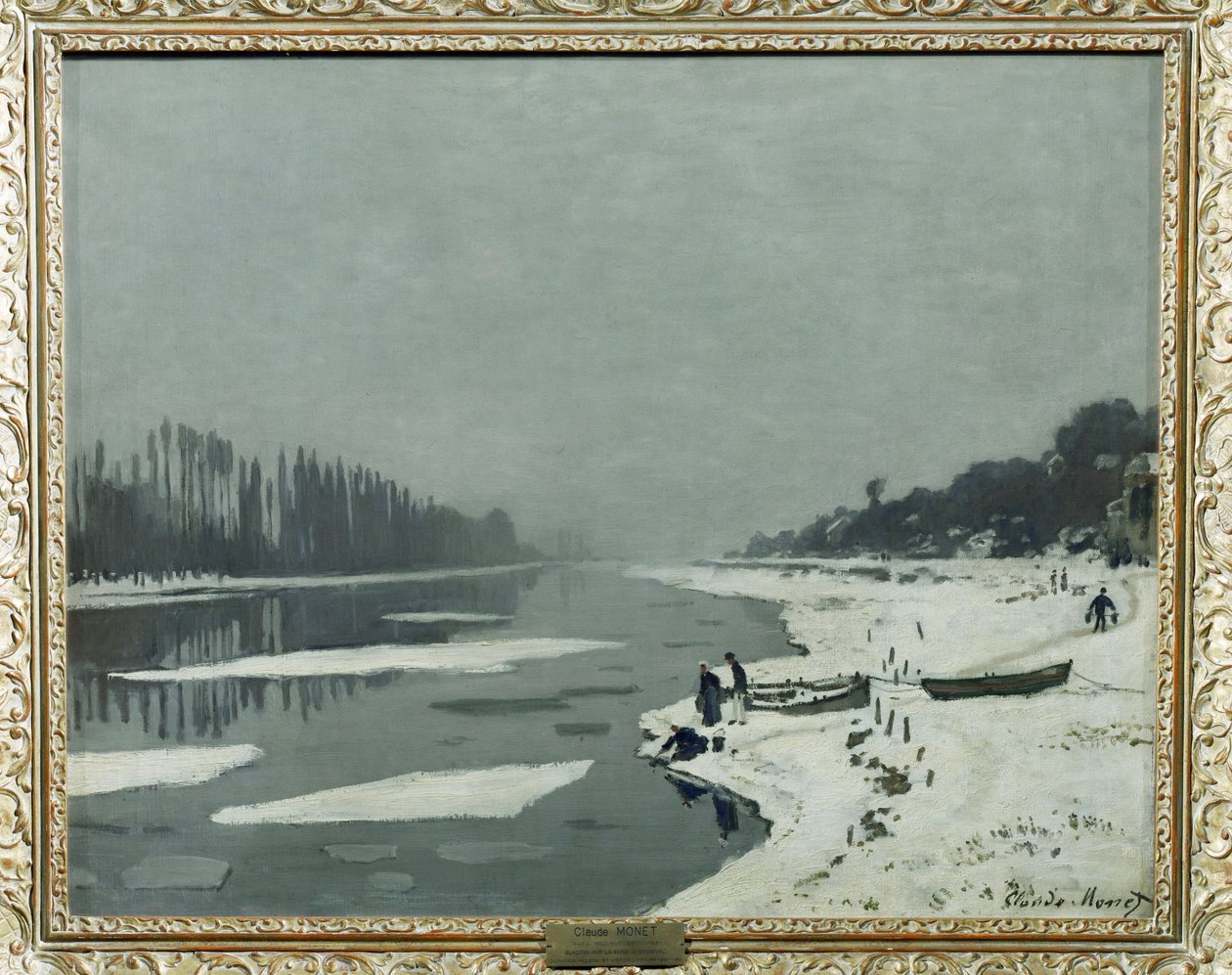 Glacons sobre el Sena en Bougival ... de Claude (follower of) Monet