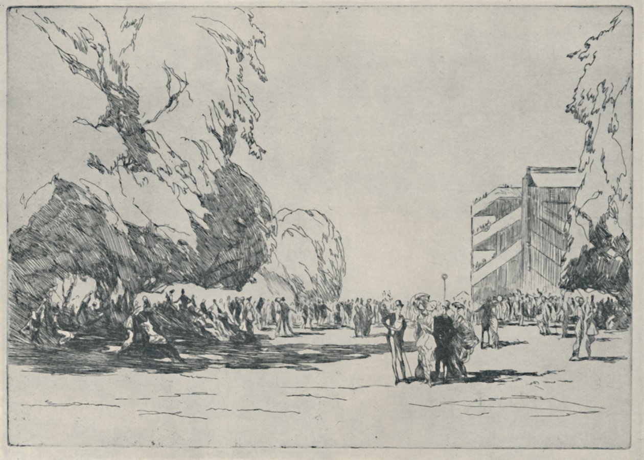 Ascot - El Paddock, 1914, 1920 de Claude Allin Shepperson