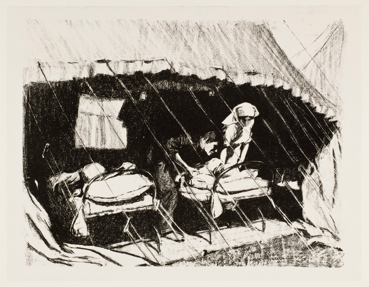 Estación de despeje de bajas en Francia, 1917 de Claude Allin Shepperson