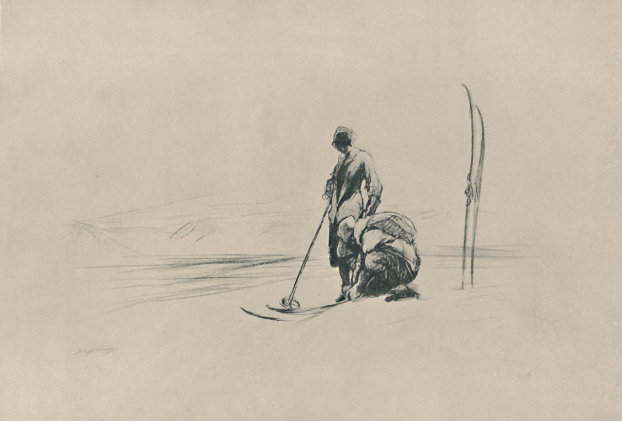 Los esquiadores, 1919 de Claude Allin Shepperson