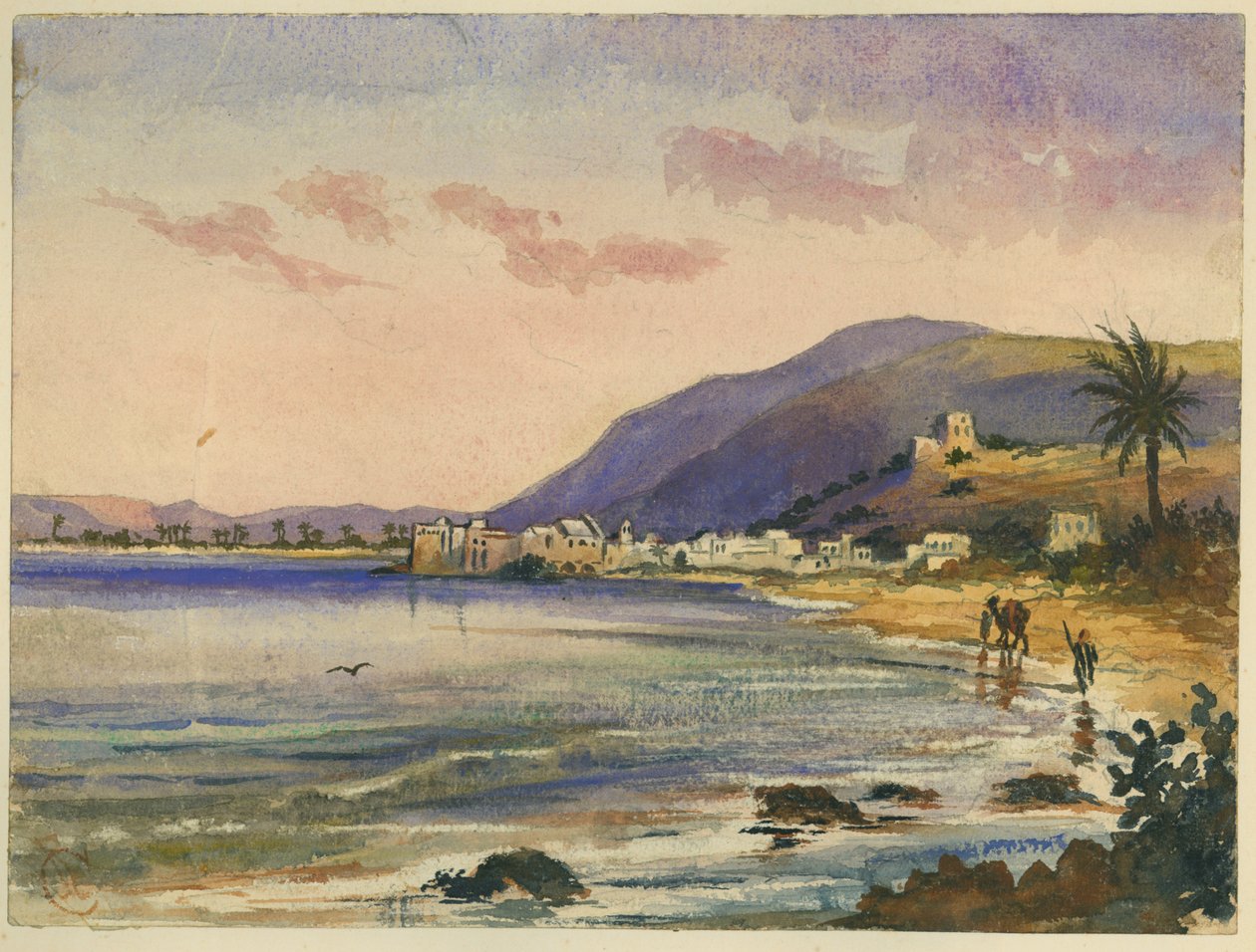 Haifa con la cresta del Carmelo detrás de Claude Conder