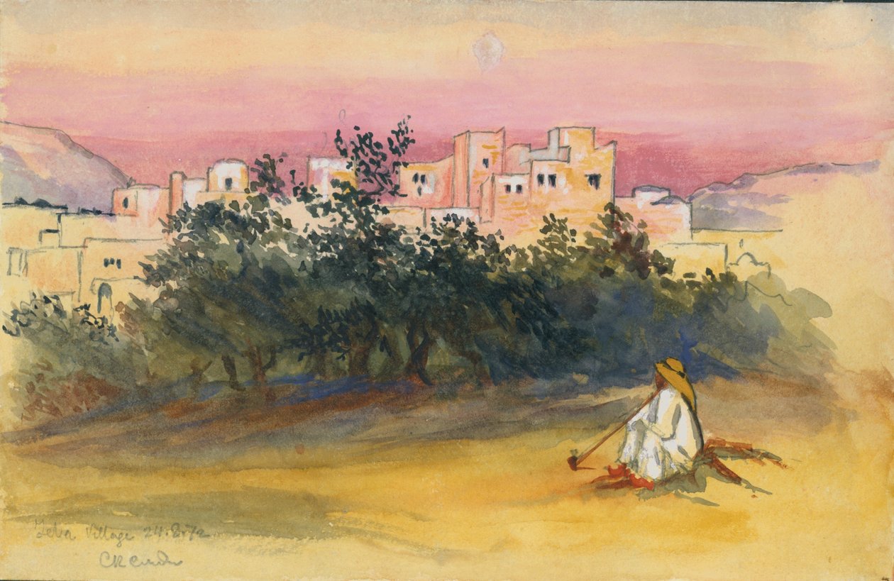 Pueblo de Jeba, 1872 de Claude Conder