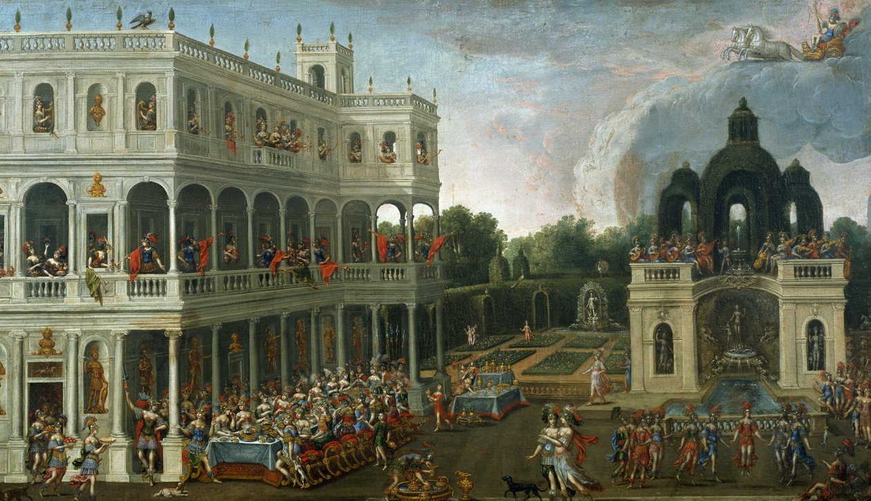 Banquete de las Amazonas, de Claude Deruet (1588-1660) de Claude Deruet