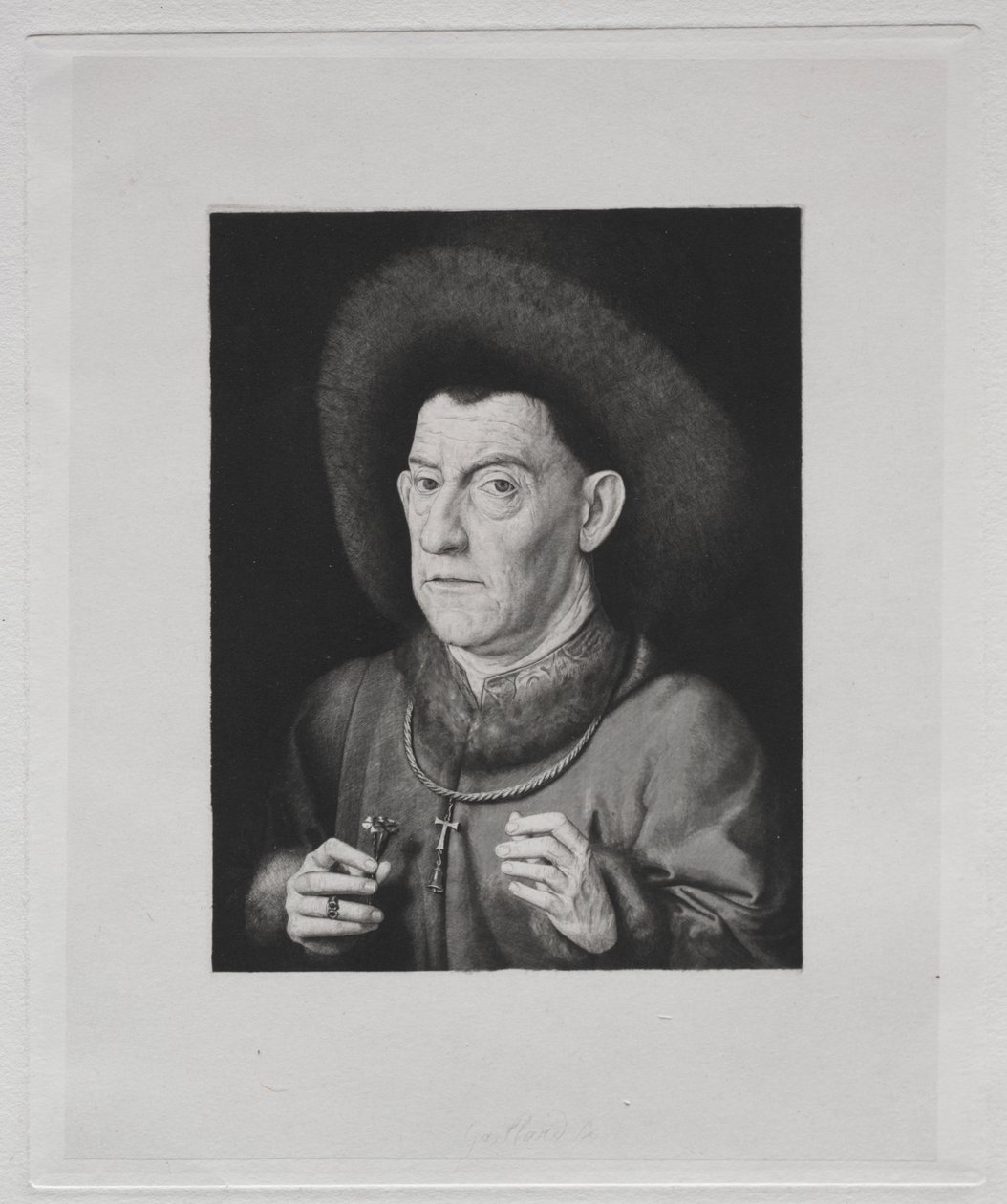 Hombre con un clavel de Claude Ferdinand Gaillard