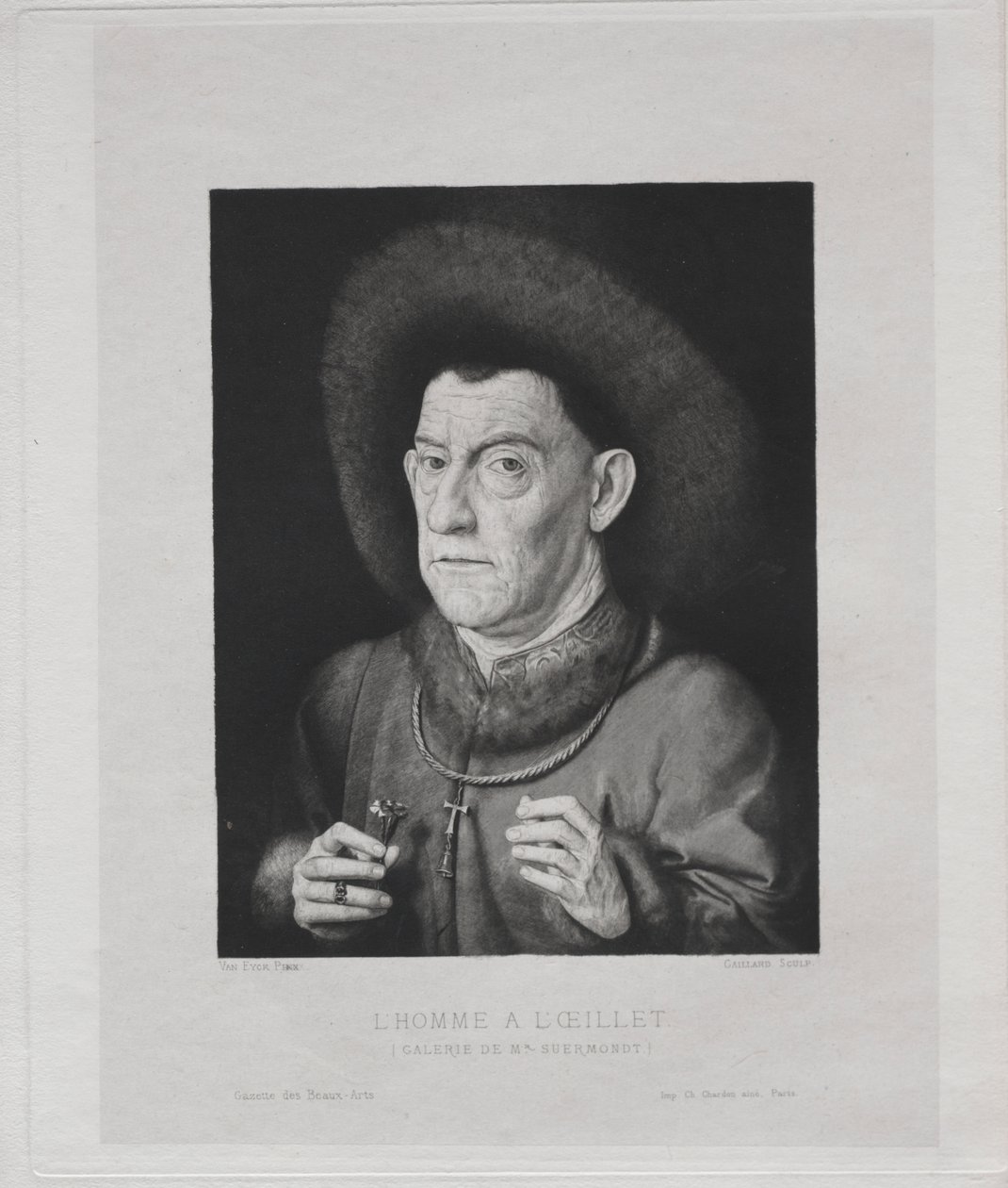 Hombre con un clavel de Claude Ferdinand Gaillard