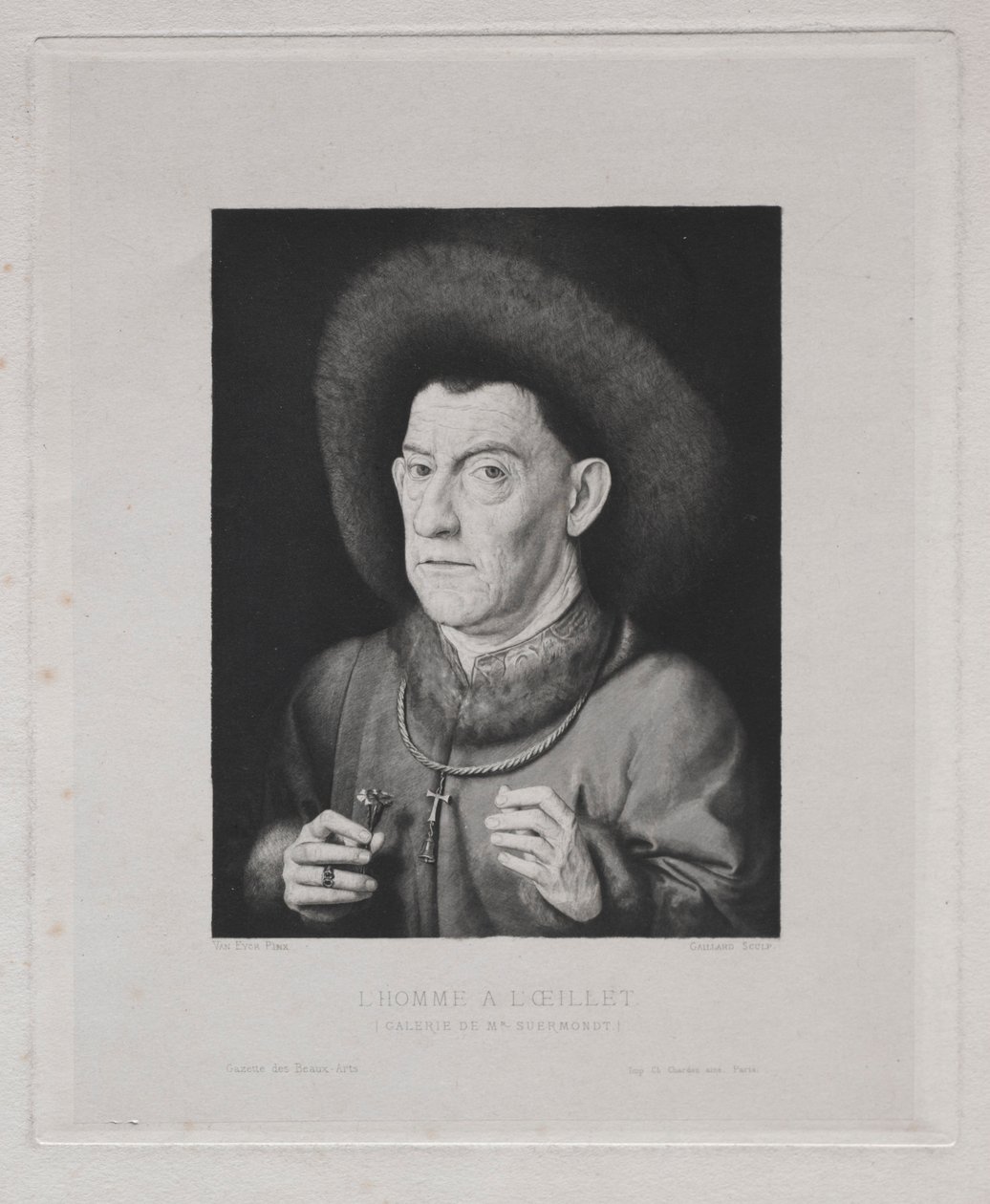 Hombre con un clavel de Claude Ferdinand Gaillard