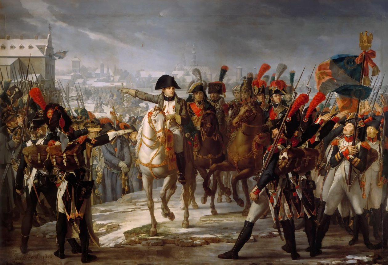 Discurso de Napoleón al 2º Cuerpo de la Grande Armée antes del ataque a Augsburgo el 12 de octubre de Claude Gautherot