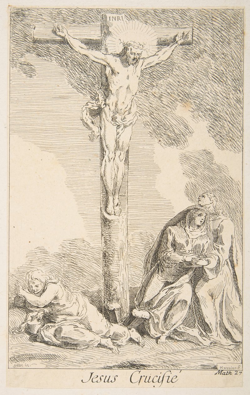 Crucifixión de Claude Gillot, Jacques Gabriel Huquier