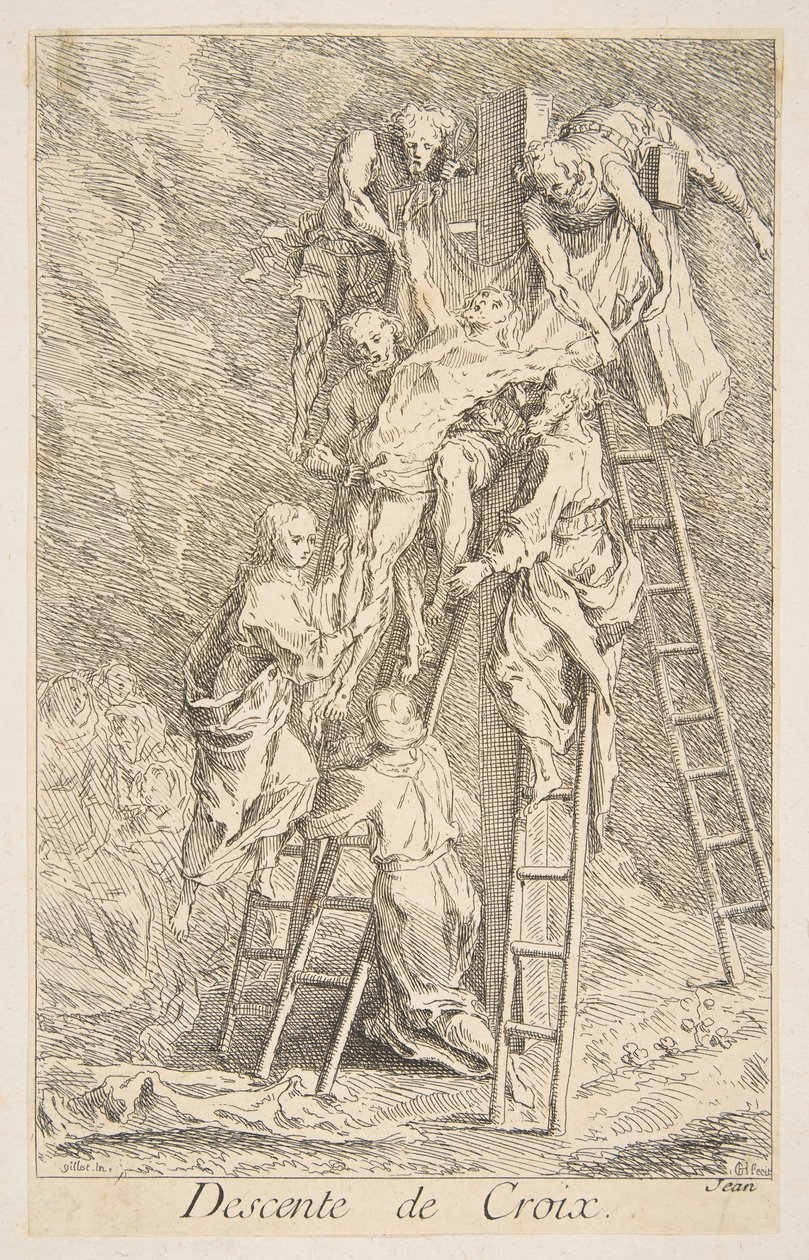 Descenso de la Cruz de Claude Gillot, Jacques Gabriel Huquier