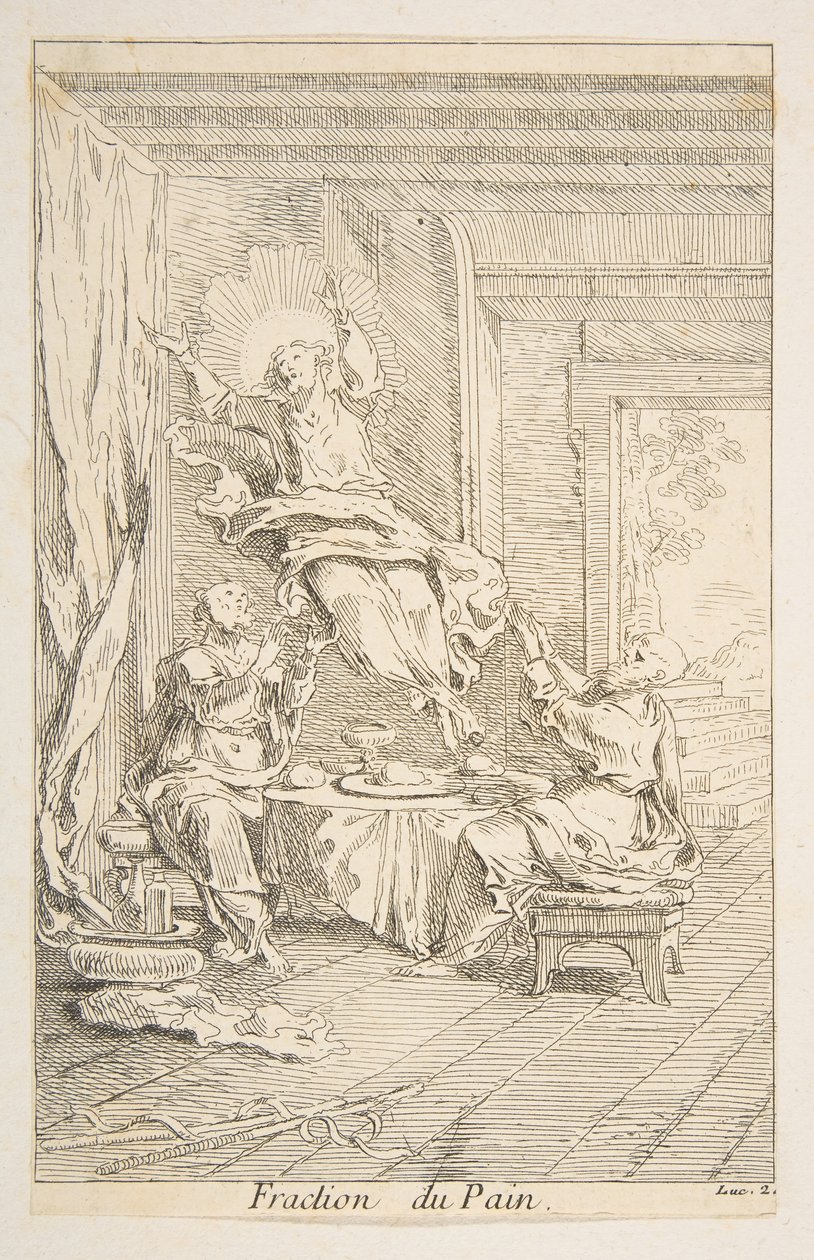 División del pan (detalle) de Claude Gillot, Jacques Gabriel Huquier