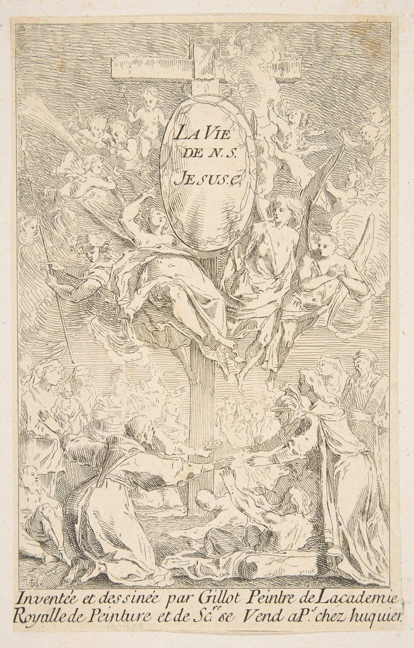 Frontispicio de la serie La vida de Cristo de Claude Gillot, Jacques Gabriel Huquier