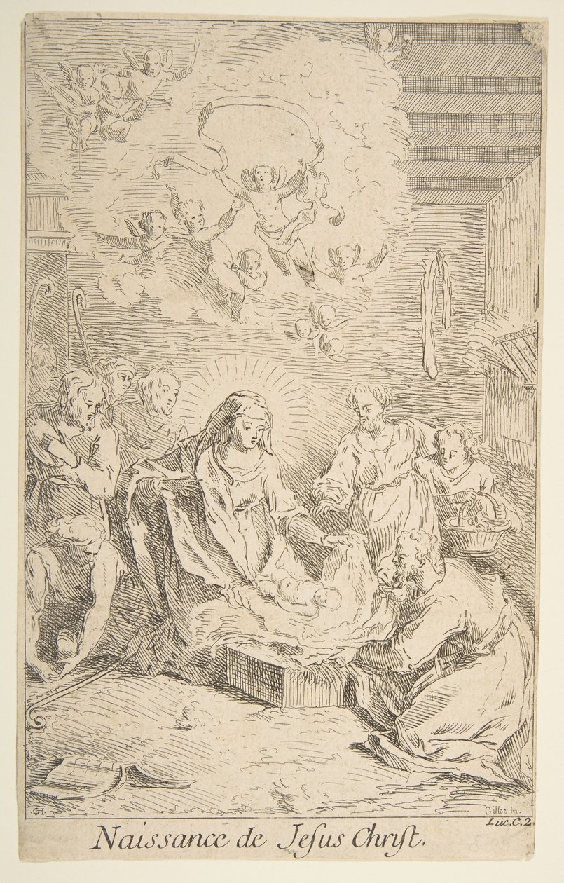 Natividad. s.f. Creadores: Claude Gillot, Jacques Gabriel Huquier de Claude Gillot, Jacques Gabriel Huquier
