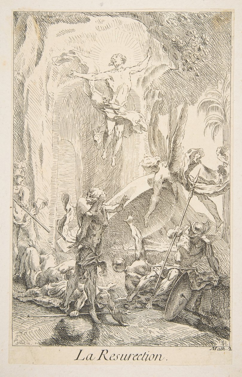 Resurrección. s.f. Creadores: Claude Gillot, Jacques Gabriel Huquier de Claude Gillot, Jacques Gabriel Huquier