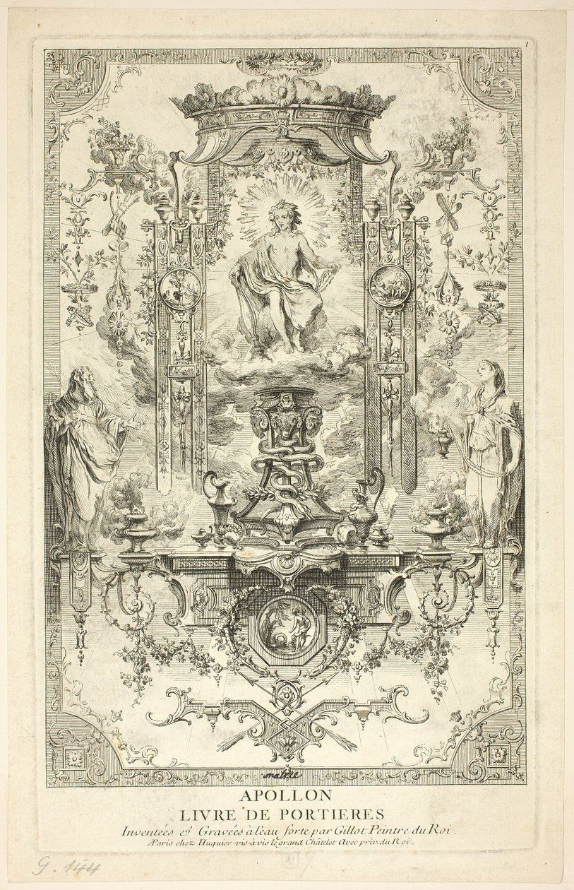 Apolo, de Livre de Portieres de Claude Gillot