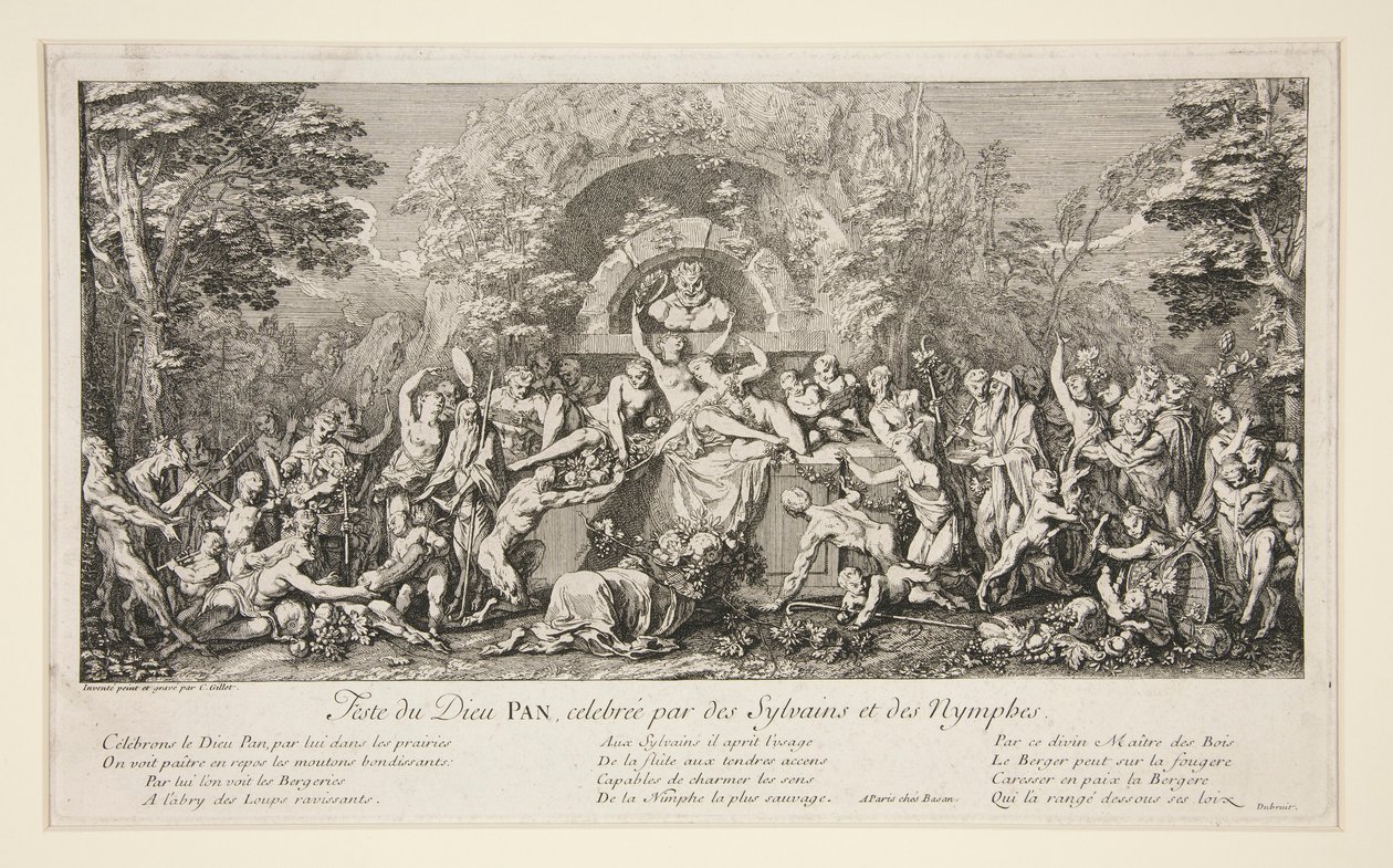 Fiesta del dios Pan, celebrada por Sylvains y Ninfas (Fiesta del dios Pan) de Claude Gillot